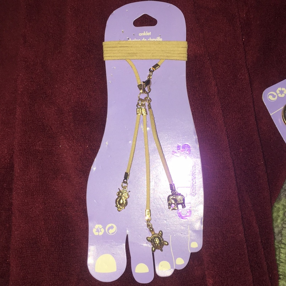 Tan/gold anklet